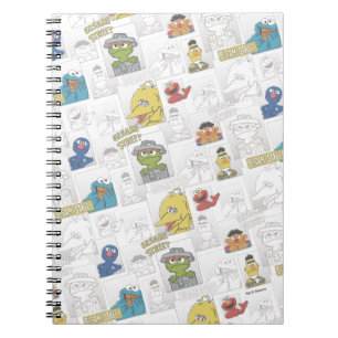 Sesame Street Klassiek Comic Pattern Notitieboek