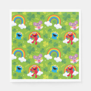 Sesame Street Klaver en Regenboog Patroon Servet