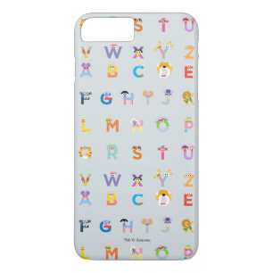 Sesame Street   Letters van het alfabet iPhone 8 Plus / 7 Plus Hoesje