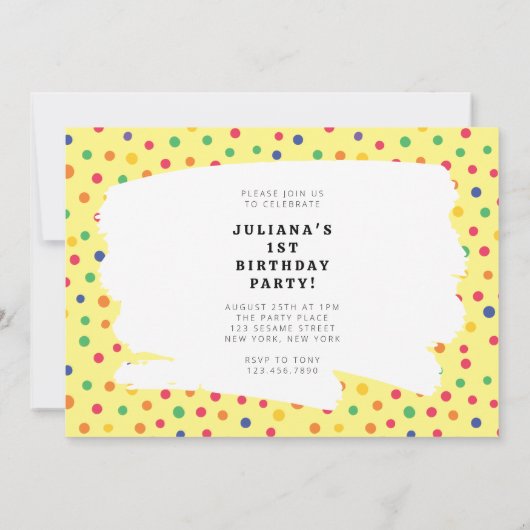 Sesame Street Pals Arc-en-ciel Invitation d'annive (Dos)