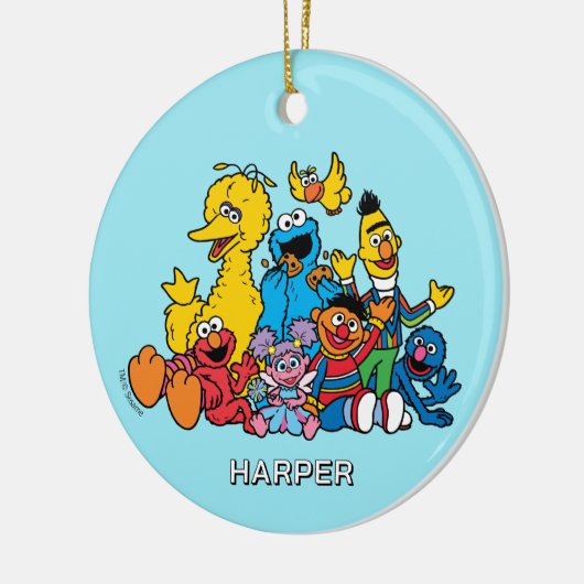 Sesame Street Pals | Customized Name & Photo Keramisch Ornament (Links)