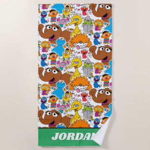 Sesame Street Pals Doodle-patroon Strandlaken