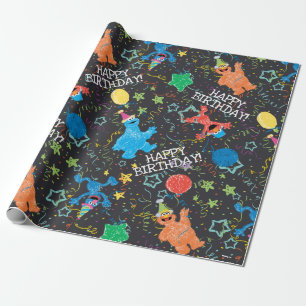 Sesame Street Pals Krijtbord Regenboog Cadeaupapier