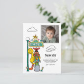 Sesame Street-personages & Straatnaambord Dank u P Briefkaart (Staand voorkant)