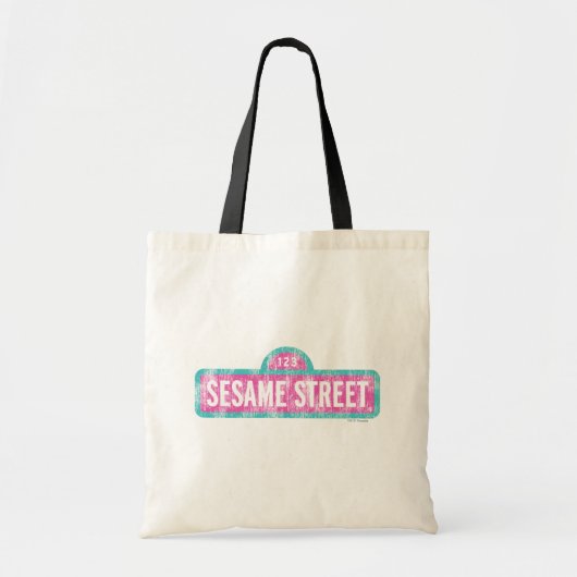 Sesame Street Pink Sign Logo Tote Bag (Voorkant)
