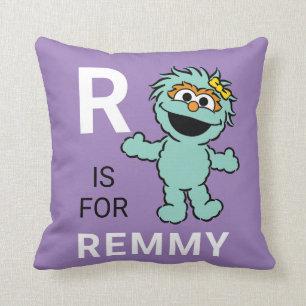 Sesame Street R is voor Rosita Voeg je naam to Kussen