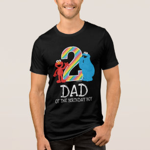 Sesame Street Rainbow 2e verjaardag Pap Tri-Blend Shirt