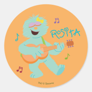 Sesame Street Rosita speelt gitaar Ronde Sticker