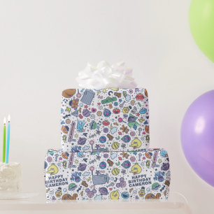 Sesame Street Sesame Pals Doodle Patroon Cadeaupapier