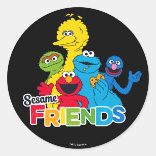 Sesame Street Sesame Vrienden Ronde Sticker