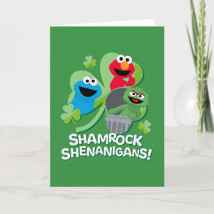 Sesame Street   Shamrock Shenanigans! wordt vertaa Feestdagen Kaart
