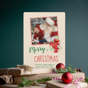 Sesame Street Vakantie Elmo met Foto Feestdagenkaart