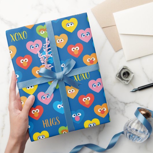 Sesame Street Valentijn Hearts Pattern Cadeaupapier (Geschenken)