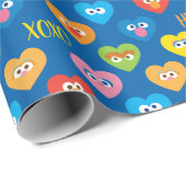 Sesame Street Valentijn Hearts Pattern Cadeaupapier (Rol Hoek)