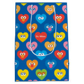 Sesame Street Valentijn Hearts Pattern Medium Cadeauzakje (Achterkant)