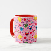 Sesame Street Valentijn Hearts Pattern Mok (Voorkant links)