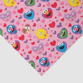 Sesame Street Valentijn Hearts Pattern Tissuepapier (Detail)