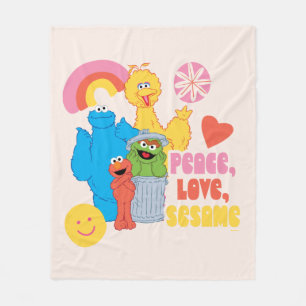 Sesame Street Vrede, Liefde, Sesam Fleece Deken