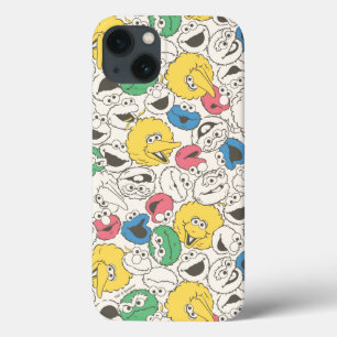 Sesame Street-vrienden   Big Head Vintage Patroon iPhone 13 Hoesje