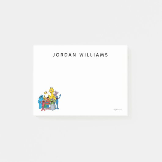 Sesame Street-vrienden die wuiven Post-it® Notes (Voorkant)