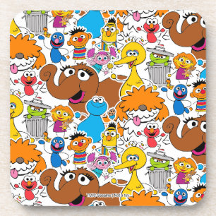 Sesame Street-vrienden Doodley-patroon Bier Onderzetter