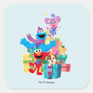 Sesame Street-vrienden en -cadeaus Vierkante Sticker