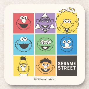 Sesame Street-vrienden Kleurblokken Bier Onderzetter