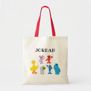 Sesame Street-vrienden Krijtbord Regenboog Verjaar Tote Bag