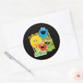 Sesame Street-vrienden Ronde Sticker (Envelop)