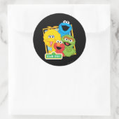 Sesame Street-vrienden Ronde Sticker (Tas)