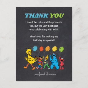 Sesame Street-vrienden   Verjaardagsballonnen - Be Briefkaart
