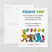 Sesame Street-vrienden | Verjaardagsballonnen - Be Briefkaart (Voorkant / Achterkant)