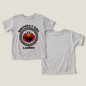 Sesame Street's Elmo geruite verjaardagsmeisje (Ontwerp Voorkant & Achterkant)