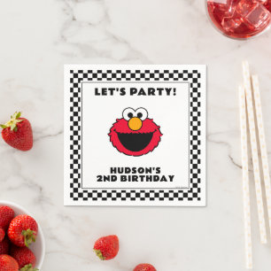 Sesame Street's Elmo Schaakbord Verjaardag Servet