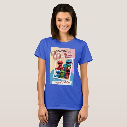 sesamkarakters tshirt voor oma van (Voorkant volledig)