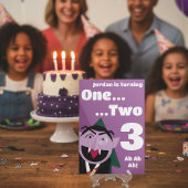 Sesamstraat 3e Derde Verjaardagsfeestje Kaart