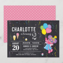 Sesamstraat | Abby Cadabby Chalkboard Birthday