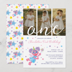 Sesamstraat Abby Cadabby Fotocollage Verjaardag Kaart