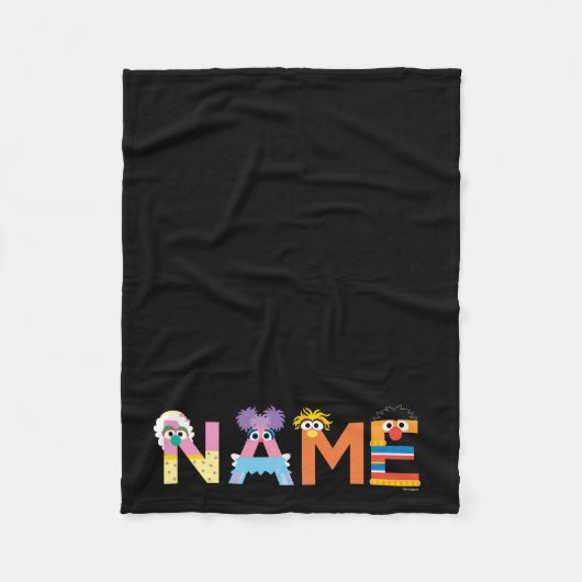  Sesamstraat Alphabet Fleece Blanket (Voorkant)