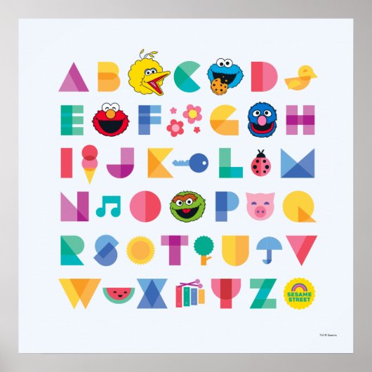 Sesamstraat Alphabet Poster (Voorkant)