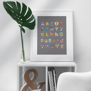 Sesamstraat Alphabet Poster
