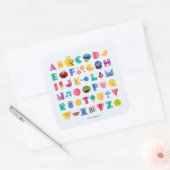 Sesamstraat Alphabet Vierkante Sticker (Envelop)