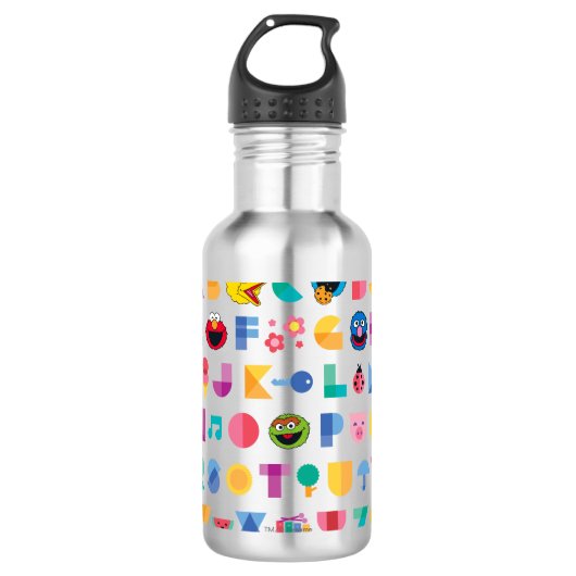 Sesamstraat Alphabet Waterfles (Voorkant)