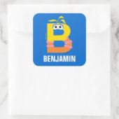Sesamstraat | B is voor Big Bird Vierkante Sticker (Tas)