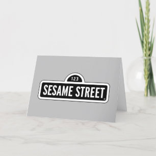 Sesamstraat   B&W Logo Feestdagen Kaart