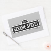 Sesamstraat | B&W Logo Rechthoekige Sticker (Envelop)