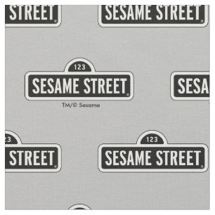 Sesamstraat   B&W Logo Stof