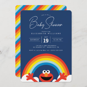 Sesamstraat Baby shower Elmo Rainbow Boy Kaart