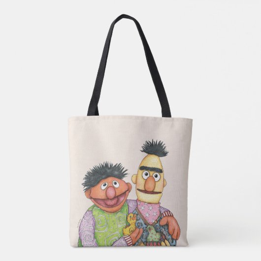 Sesamstraat Bert en Ernie Waterverf Draagtas (Achterkant)