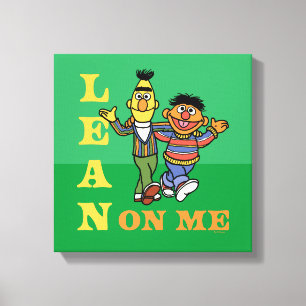 Sesamstraat Bert & Ernie Lean op Mij Canvas Afdruk